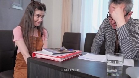 Hot teen has to find way to get a passing grade and that girl can fuck