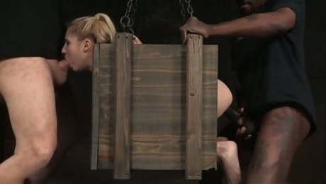 Horny master has Odette Delacroix locked away in a wooden box