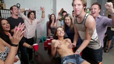Endearing Sara Luvv's party action